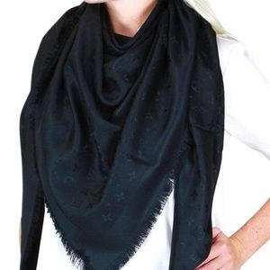 louis vuitton black shawl
